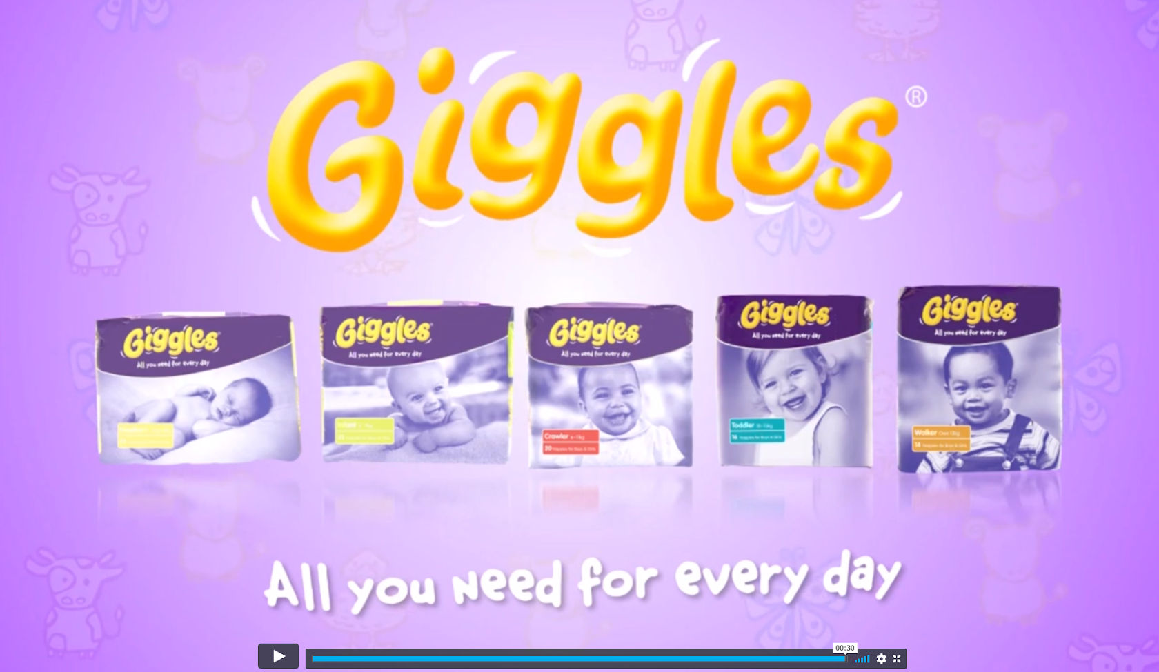 Giggles Diaper Television Commercial